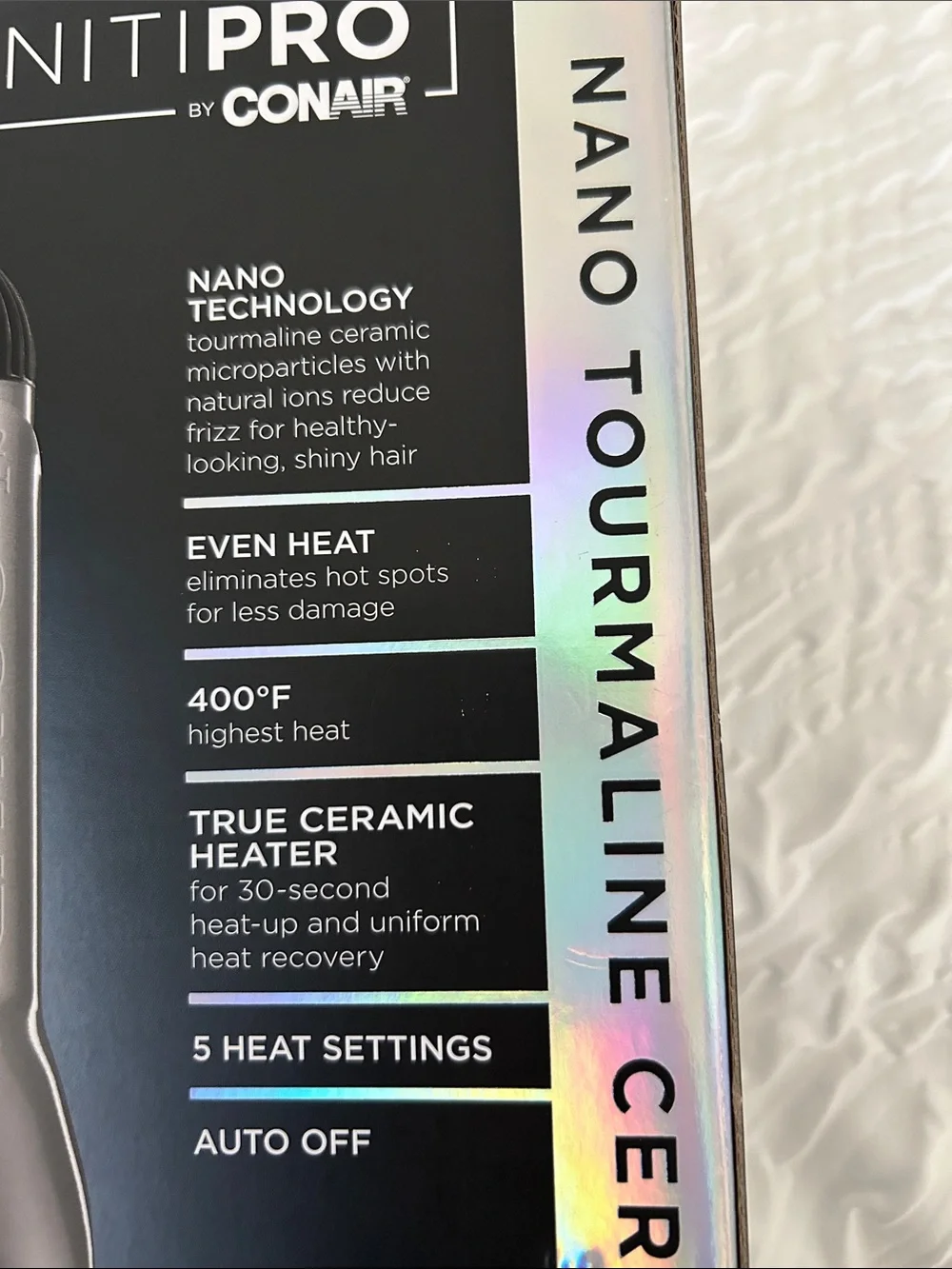 NWT - Conair InfinitiPRO Nano Tourmaline Ceramic Curling Iron - Pink/Silver